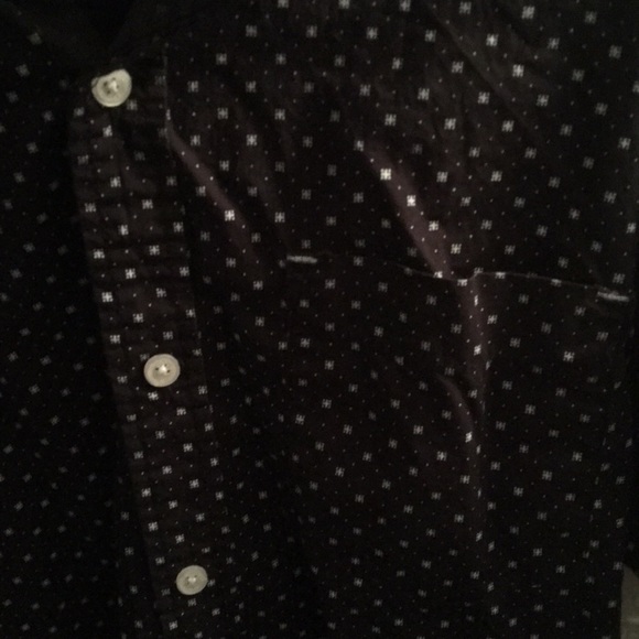 Black Button Up with White dots - Picture 4 of 4